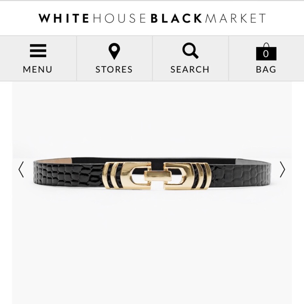 Croc embossed skinny belt